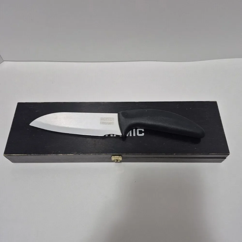 Boker Ceramic Santoku Knife 5” White Blade, Delrin Handle